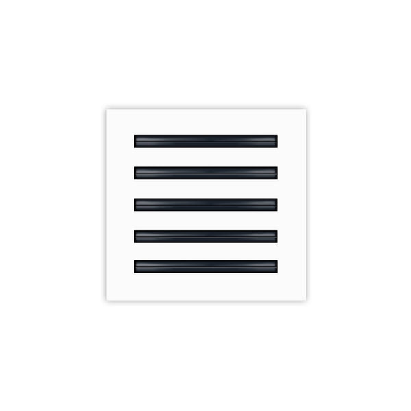 Front of 10x10 Modern Air Vent Cover White - 10x10 Standard Linear Slot Diffuser White - Texas Buildmart